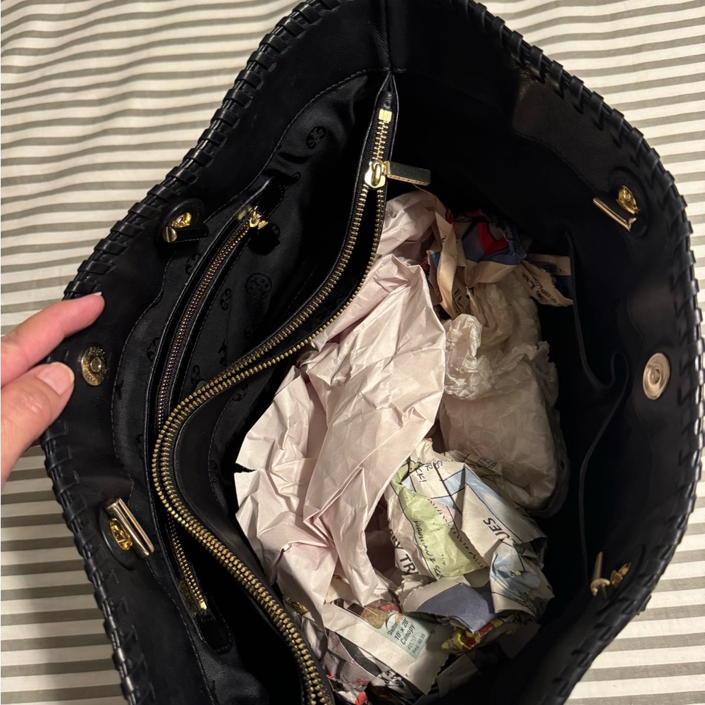 Tory Burch Black Tote(Marion tote) - Picture 6 of 14